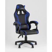 Кресло офисное «Геймер» экокожа чёрно-синие
