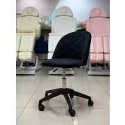 Стул мастера «Moon» велюр черный на пластиковом пятилучье