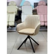 Стул «Макома Midi» велюр бежевый на крутящихся ножках