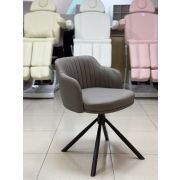 Стул клиента «Boston» экокожа тёмно-серый на крутящихся ножк