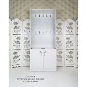 Стеллаж «Хрусталь» 2000х850х450 Белый Глянец (с крючками)