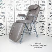 Кресло косметологическое «Вернисаж» серое с регулировкой высоты