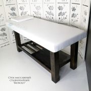 Стол массажный стационарный «Monolit» 100мм белый глянец