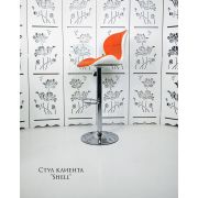 Каркас стула «Shell» экокожа оранжевый + белый