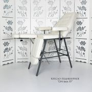 Кресло педикюрное «Optima» с регулировкой высоты Молочный