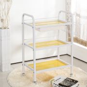 Тележка стеклянная «Glass с узором» стекло Жёлтый