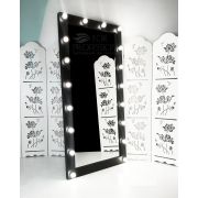 Зеркало гримёрное «Манта-1» 1950х950х60 Чёрный дуб (18 ламп)