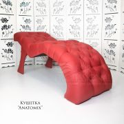 Кушетка косметологическая «Anatomix» красная экокожа