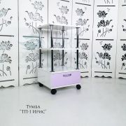 Тележка косметологическая «ТП-1» 750*400*400 белый глянец + ирис
