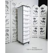 Тумба «ТП-9» 1375*320*400 белый глянец + черный глянец