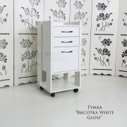 Тумба «Высотка» белый глянец