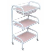 Тележка стеклянная «Glass с узором» стекло Розовый