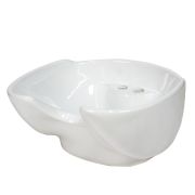 Раковина круглая для лежачей мойки белая