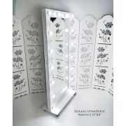 Зеркало гримёрное «Манта 21-740» Бетон белый (16 ламп)