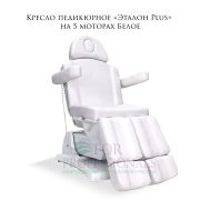 Кресло педикюрное «Эталон Plus» на 5 моторах Белое