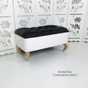 Банкетка «Cinnabon» 480х900х400 экокожа Чёрно-белый