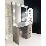 Зеркало гримёрное VIP UNO Белый Глянец (12 ламп)