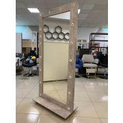 Зеркало гримёрное «Манта 21-740» 840х1740х400 Цемент (16 ламп)