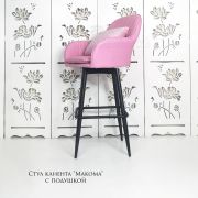 Каркас стула «Макома Maxi с подушкой» велюр розовый