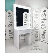 Зеркало гримёрное «VIP-55» Белый шёлк (13 ламп)