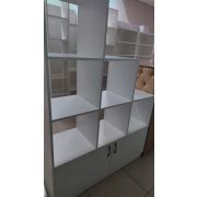 Стеллаж «Каскад» две двери 1680х1200х400 Белый