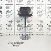 Каркас стула «Shell» велюр салатовый