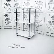 Тележка косметологическая ТП 750*800*250 белый шелк