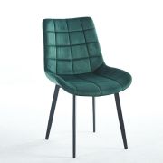 Стул клиента «Stitch в клетку» велюр изумруд на конусных ножках