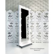 Зеркало гримёрное «Манта-2»  1740*840*400 Белый Глянец (16 ламп), розетка+выключатель