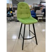 Стул барный «Pulsante» велюр светло-зеленый на металлических ножках