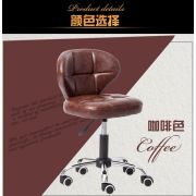 Стул мастера «Trio» экокожа коричневый + белый на хромовом пятилучьи