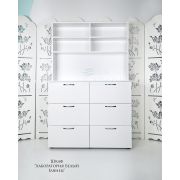 Шкаф «Лаборатория Белый Глянец» 9 ящиков